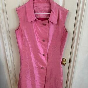 Unreal pink (slightly metallic ) 1960s 70s mod dress